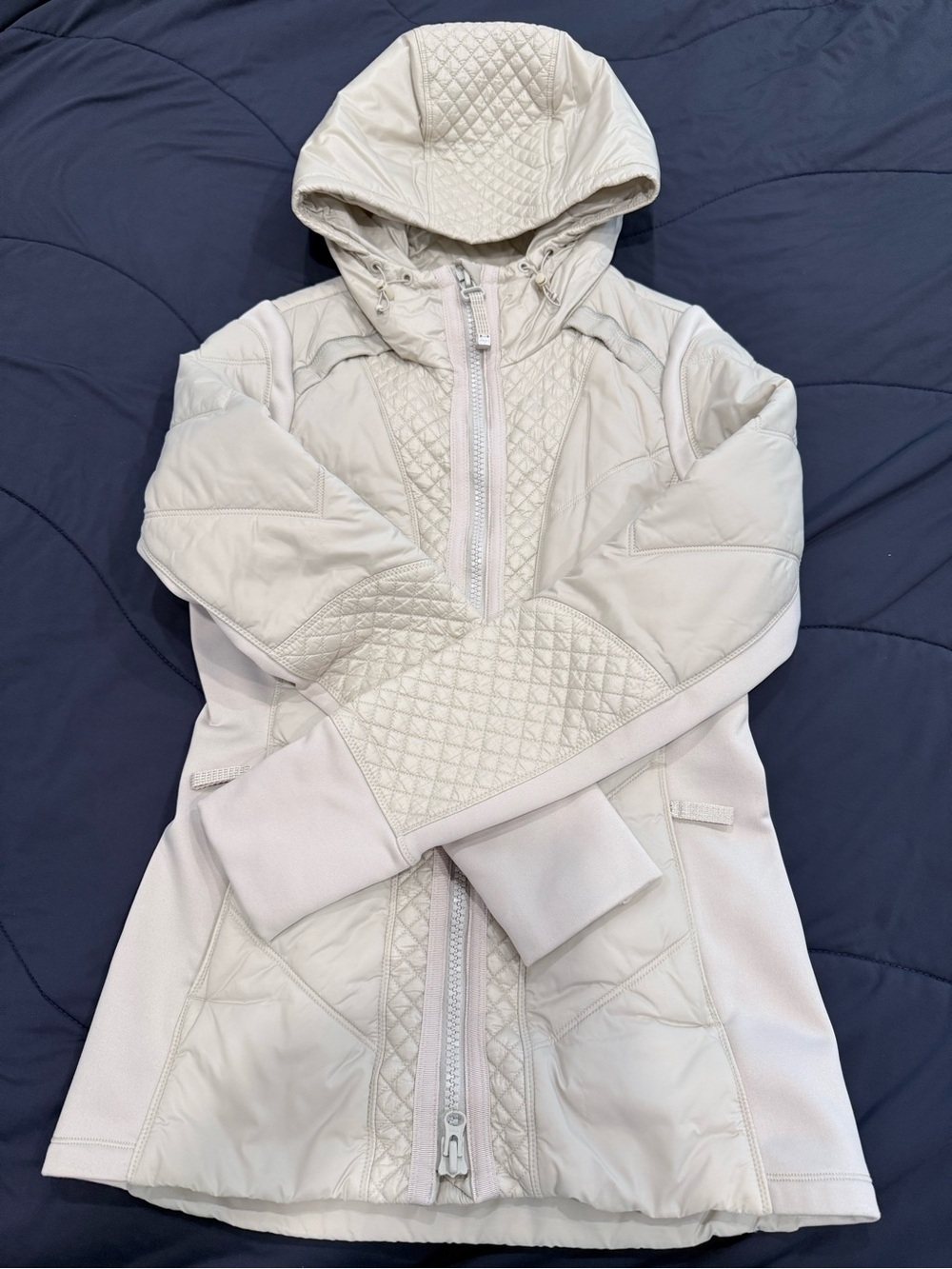 Athleta Light Beige Hooded Jacket - XS